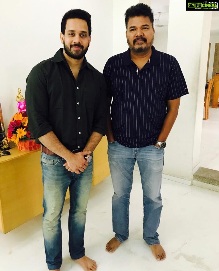 Bharath Instagram - I'm here in this industry as an actor only coz of this man standing next to me !! My mentor , my Guru !! #happybirthday 