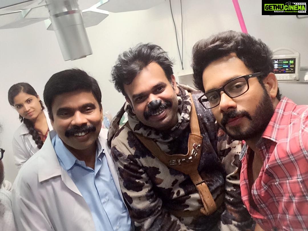 Bharath Instagram - Nite shoot with "p" personalities .. Power and prem !!!#simba diaries 😆