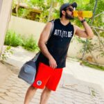 Bharath Instagram - Keep your attitude high and stay hydrated 💦!! #summervibes #attitude #water #fitness #focus