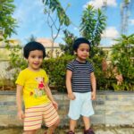 Bharath Instagram - Happy brothers day !! #brothersday #love #twinning #aadhyan #jayden