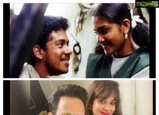 Bharath Instagram - This day that year !! 16 years ago !! Dec 17th 2004 the day which changed my life completely.. “kadhal” a milestone in my career . Ishwarya and Murugan then and now 😀. #timeflies #kadhal #lifechanging #sandhya