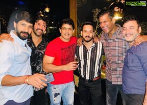 Bharath Instagram - Such lovely moments and perfect reunion after donkey years 😀#bestfriends #smile #reunion #vishal #shaam #abdullah