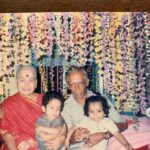 Bharath Instagram - A grandparents love is strong and deep filled with memories to cherish and keep !! Spot the right me !! LOL 😆 #throwback #childhoodmemories