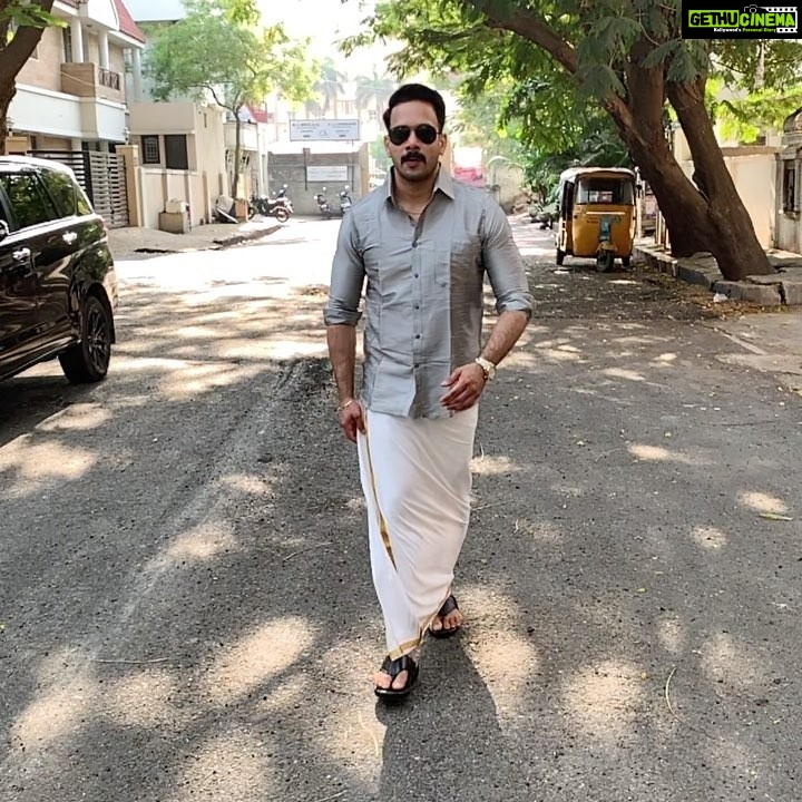 Bharath Instagram - Slow motion Sunday !! Vesti mode 😀 Chennai, India