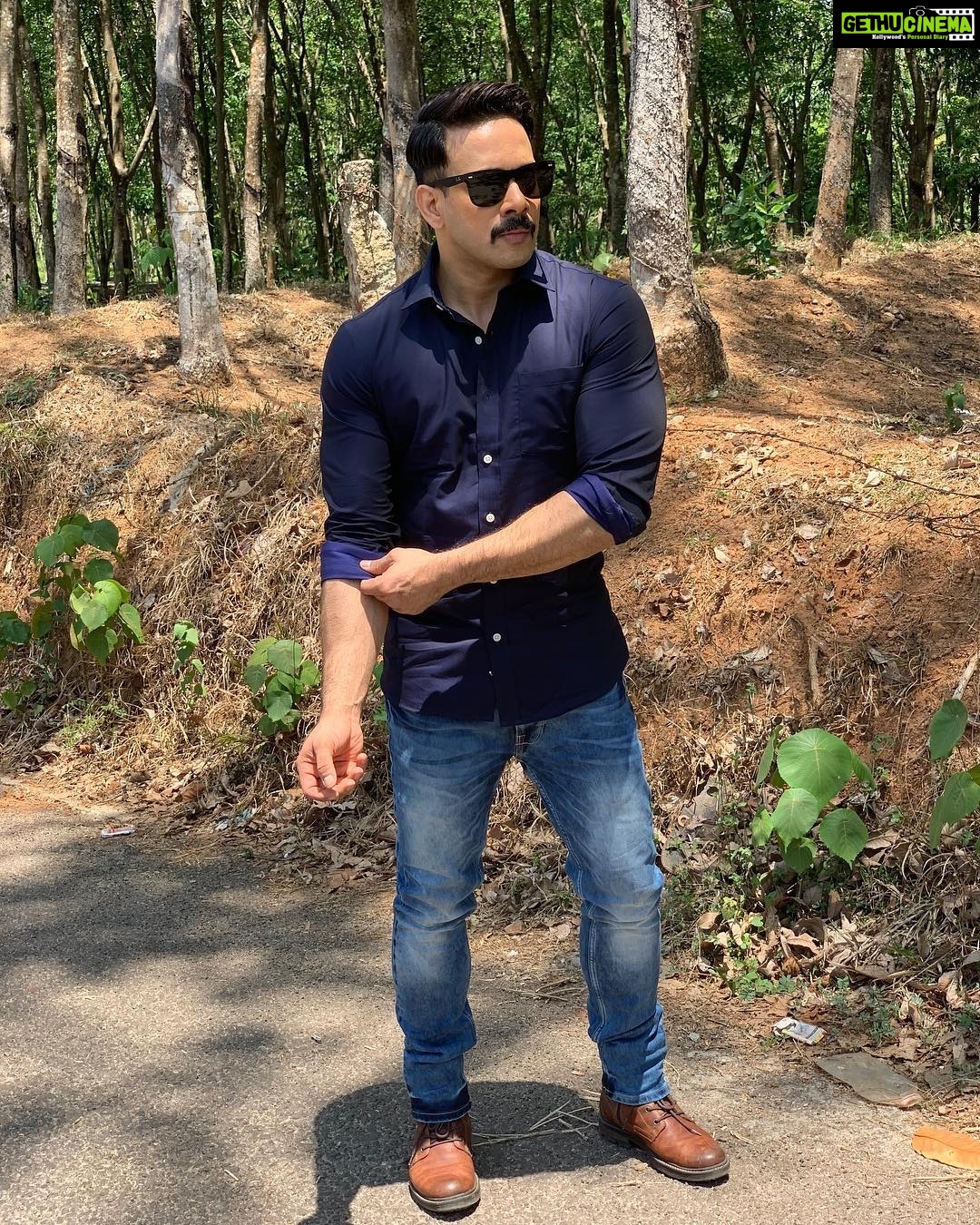 Bharath Instagram - #makeover #moustache #shooting !! Details soon !! 😀