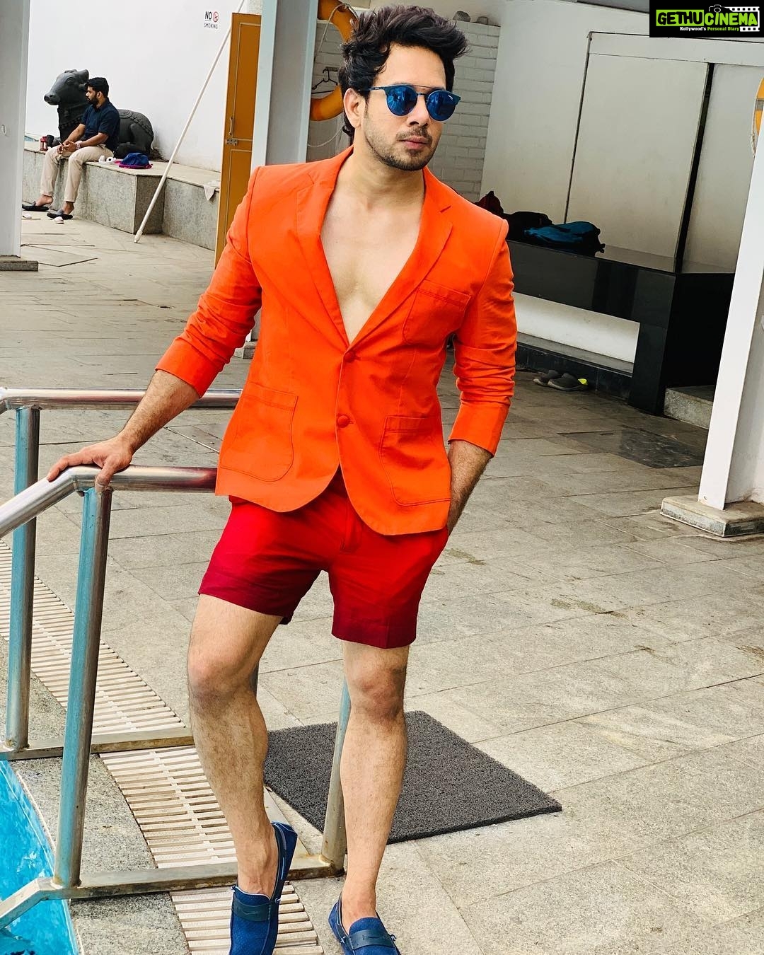 Bharath Instagram - Summer feel !! Orange is the new black !! “WE” magazine special coming soon. #summer #orange #black #actorslife #photoshoot #positivity