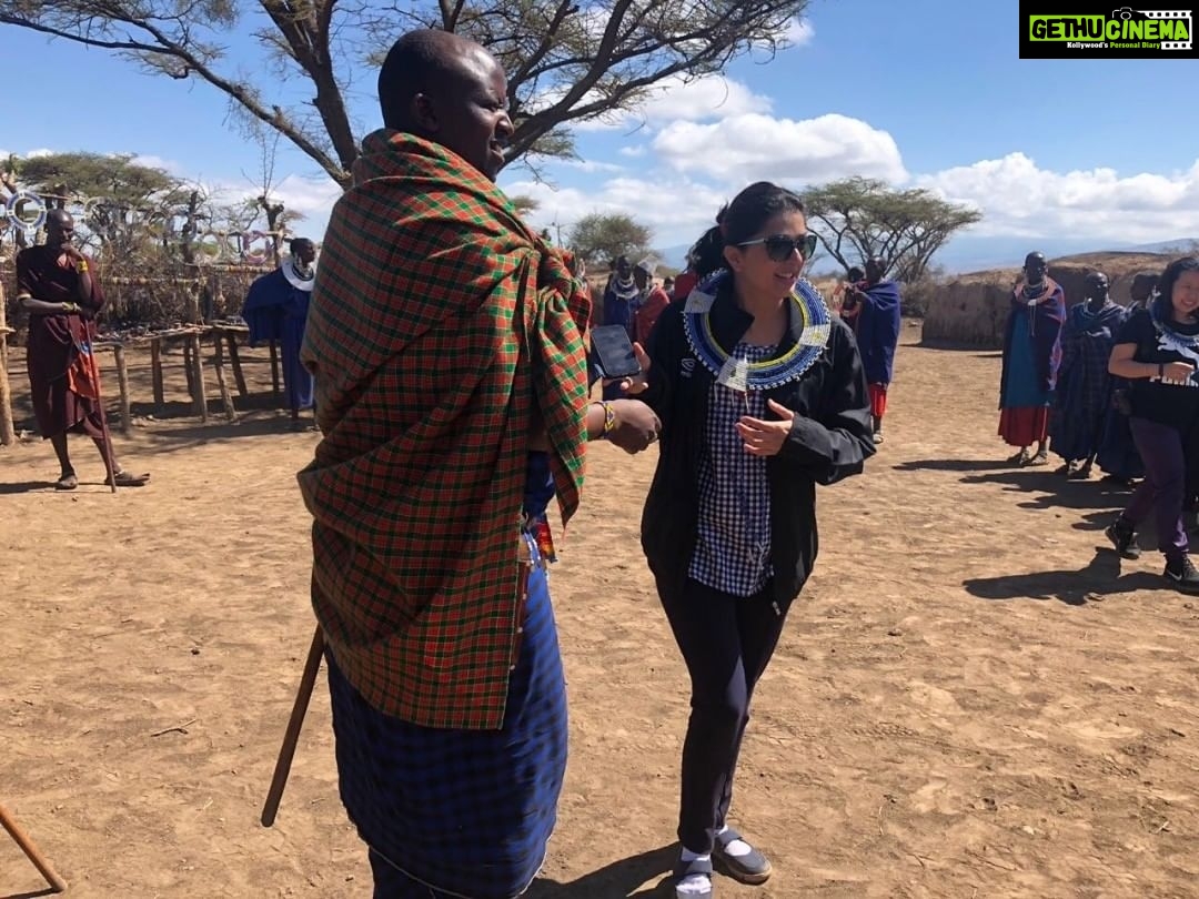 Bhumika Chawla Instagram - Last year in Africa with Masai tribe , Masai Warrior 🌸