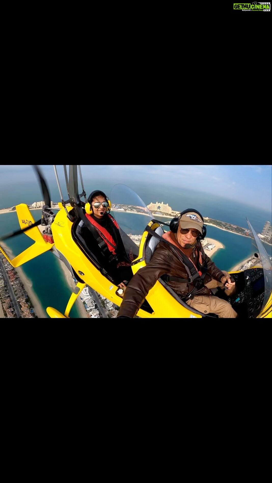 Bhumika Chawla Instagram - Gyrocoptor DUBAI . Sky Dubai 💕 Thank you Pilot Igor for an amazing experience and happy landing ✨if you don’t have fears you aren’t human and overcoming your fears is what life is all about . ✨( will upload the entire video soon ✨ )