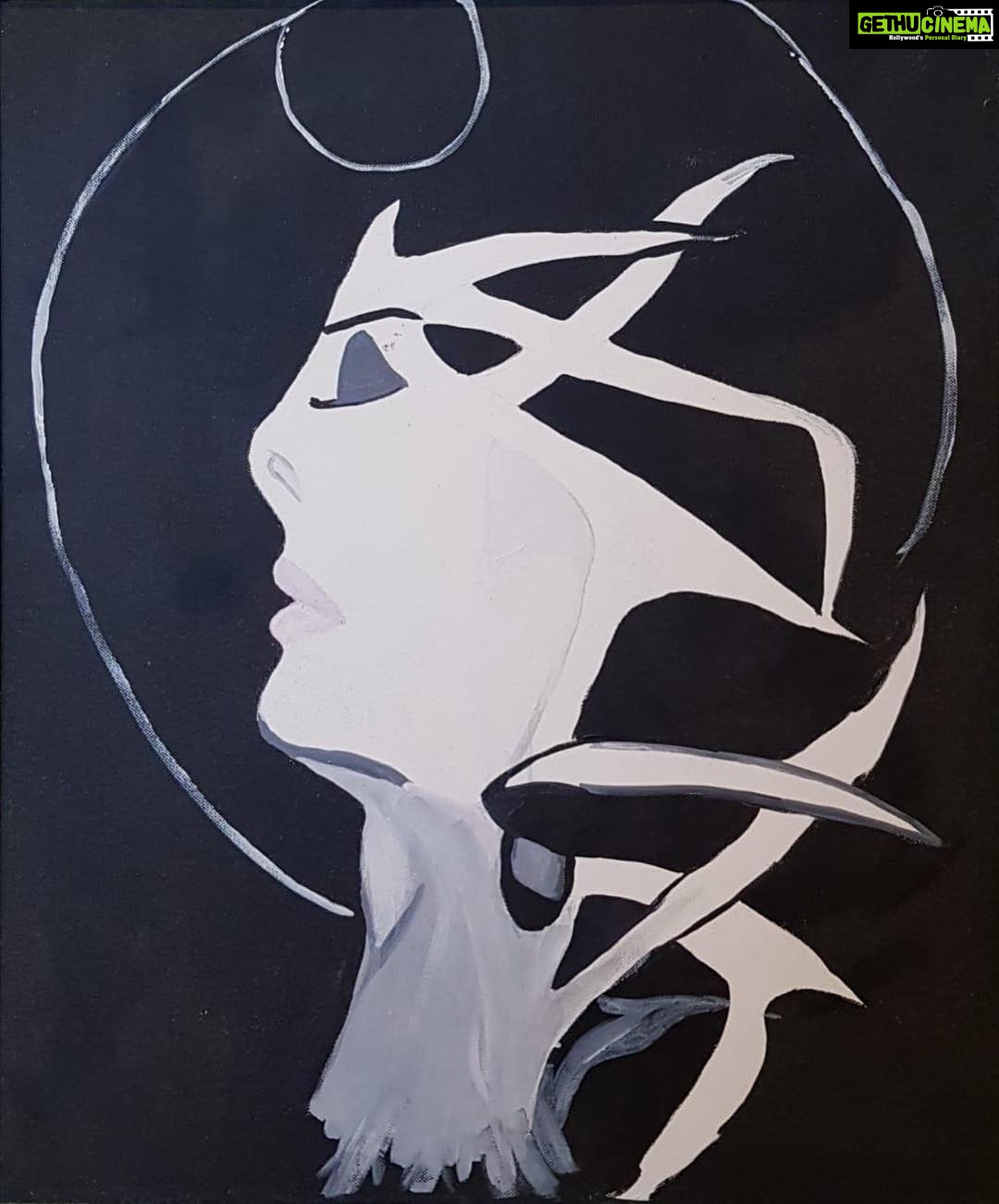 Bhumika Chawla Instagram - Acrylic on canvas ... years ago ... my first ever ...