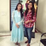 Bhumika Chawla Instagram – A pic with the interviewer # for a Telugu news channel