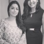 Bhumika Chawla Instagram - With my Co star Sangeeta for luv u Alia press meet