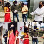 Bhumika Chawla Instagram - On sets after 6 months .... this is the new normal sanitising hands , wearing masks ... taking care ...