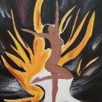 Bhumika Chawla Instagram – Good Morning…. Dance and Rise above the fire …… Another one of my old paintings . Done. Long time ago