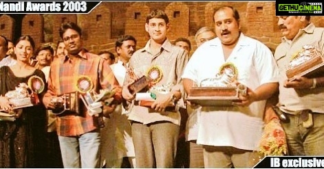 Bhumika Chawla Instagram - Look what one found —2003 Nandi award for Okkadu with Mahesh Babu and Dir . Gunashekhar and Producer M.S Raju