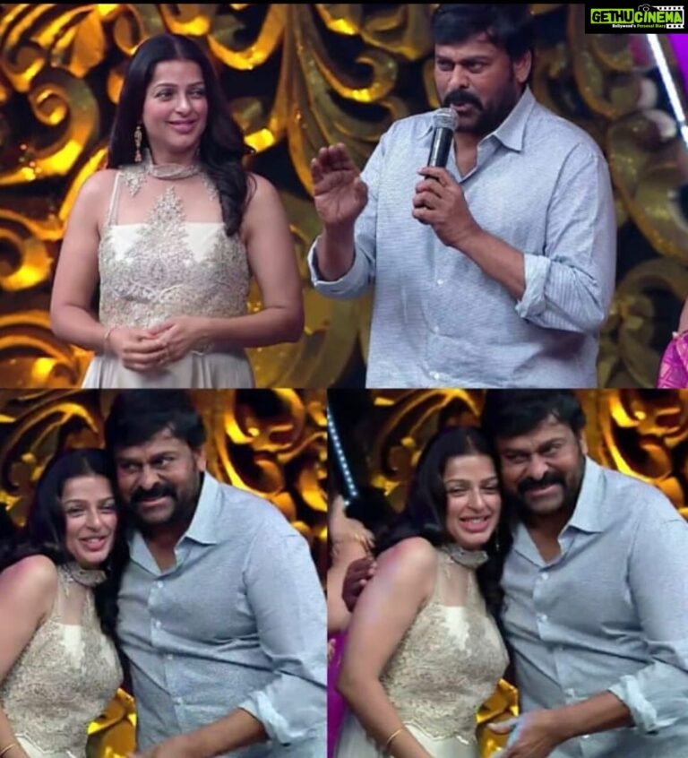 Bhumika Chawla Instagram - Some moments shared with Chiranjeevi Gaaru during the Zee Cine Award .. We had done a film together Jai Chiranjeeva a long time ago