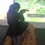 Bhumika Chawla Instagram - Trying my hand at target shooting ... at Zen Technologies . Thank you Ashok and Shilpa for this experience .