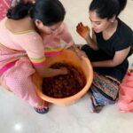 Bindu Madhavi Instagram - My Mother’s Day ritual..... 🤤#mangopickle #avakkai #amma #endlesslove