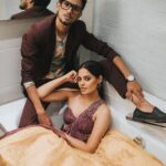 Bindu Madhavi Instagram - When all the locations are done and dusted😜 #bathtub Outfit and makeup - @suresh.menon, hair - @michellebegum_hairnmakeup, 📷 @raazphotography
