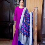 Bindu Madhavi Instagram - For an event at the EGS Pillay College, Nagapattinam. Outfit - @NainaJainKolkata Make Up & Hair - @50ShadesOfPam_ from Vurve Salon Photography - @LocalThamizhan Editing - @KiransaPhotography Styled by @Blueprint_By_Navya_Divya & @DesignByBlueprint
