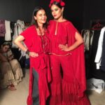 Bindu Madhavi Instagram - There is a shade of red for every women- Audrey Hepburn. In @asmitamarwadesign n with @asmitamarwa. Makeup and hair by this champ @danam_mua, #sifa #backstage #ramp