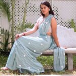 Bindu Madhavi Instagram - Outfit - @SmritiJhunjhunwalaOfficial Earrings & Bangle - @AmrapaliJewels Make Up - @AnithaSridharMakeup Hair - @BeautyMaven_ Photography - @Balakumaran_me Styled by @Blueprint_By_Navya_Divya & @DesignByBlueprint