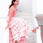 Bindu Madhavi Instagram - Tickled pink........ outfit - @amritha.ram #greatlypleased