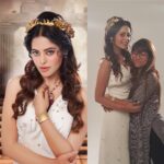 Bindu Madhavi Instagram - With my magician...... admired her work always..... loveya rach @rachelstylesmith..... #helenoftroy for once upon a time calendar shoot.... @karthiksrinivasan007 styling- @shilpathestylist Dress- @hangar_atelier
