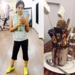 Bindu Madhavi Instagram – Post bokwa binge…… #monstershake #nutellacream