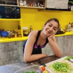 Catherine Tresa Instagram - Today's salad....my all time favorite...Tabbouleh😊 P.S. The stance is because the knife was sharp and chopping finely isn't my forte😋.