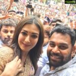 Catherine Tresa Instagram - Had a great time at the launch of KLM fashion mall in Rajahmundry. Congratulations Kalyan and more success to you!! Keep loving more!! @jetpanja