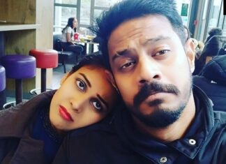 Chandini Tamilarasan Instagram - Goofy Us 😜.. #throwback to one hell of a holiday with my baby 🥰😘.. #memories #hubster #missyou