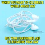 Chandra Lakshman Instagram – 😜🤓 #worldyogaday #worldmusicday #meh