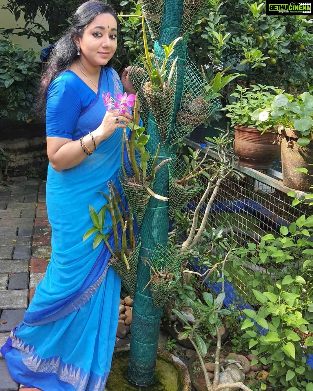 Chandra Lakshman Instagram - ♥️ Saree courtesy @santhiyacollection Thanks so much dear for this super comfortable soft cotton saree.. Loveddd it😍 #moongirl #lifeisbeautiful #sareelove #swanthamsujata #suryatv #womenempowerment #malayalam #series #actor #tamilactress #malayalamactress #teluguactress #films #television Kochi, India