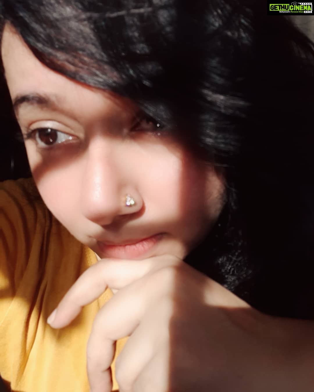 Chandra Lakshman Instagram - ...just . . . #moongirl #selflove #nosepin #shadow #instaselfie #actor #tamilactress #malayalamactress #teluguactress #films #television