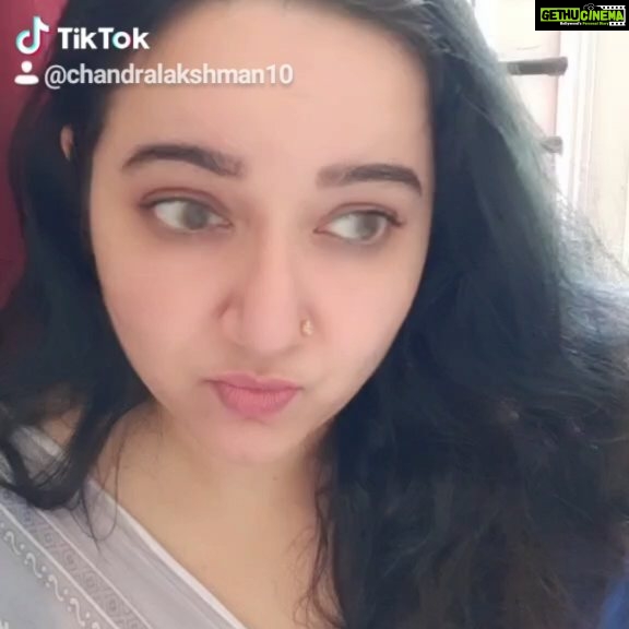 Chandra Lakshman Instagram - Cute or not.. Whatever!! 😝 #moongirl #tiktokindia #lockdown #jobless #justforfun #actor #tamilactress #malayalamactress #teluguactress #films #television Chennai, India