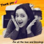 Chandra Lakshman Instagram - When there are so many people around wishing me on my birthday i can only feel super happy and immensely greatful for this blessed life.. 💕 THANK YOU from the bottom of my heart for all the blessings prayers and lovely wishes..🧿💫 All you wonderful people Rock!! 🤘❤️ #moongirl #birthday #wishes #blessedday #lifeisbeautiful #love #funday