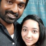 Chandra Lakshman Instagram – My most favorite actor and a great yet humble human being 💖 
@sajnan loveeee u for this awesome fun day..😊
#moongirl #actorvijaysethupathi #vijaysethupathi❤️ #actorlife #shootmode #favouriteactor #films