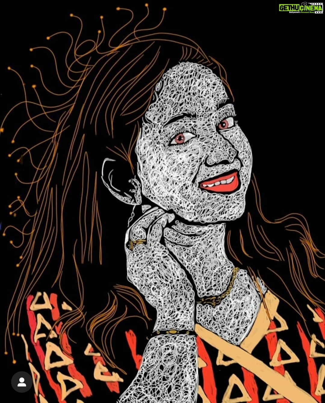 Chandra Lakshman Instagram - So creative!! Thanks @rp__arts_ for this beautiful work๐๐ #moongirl #arts #rparts #creativity
