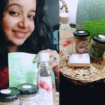 Chandra Lakshman Instagram - Thanks much for sending across these lovely face packs,handmade soap and my all time favourite Rose water @sensedivine..Cant wait to try out these natural beauty products..💖 #moongirl #naturally #skinandhair #naturalskincareproducts #collaboration #influencer Chennai, India