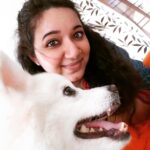 Chandra Lakshman Instagram - Chakku n me 😘😘😘 #moongirl #dogparent #girlsbestfriend🐶 #unconditionallove