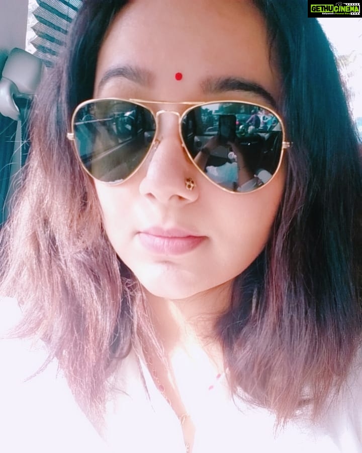 Chandra Lakshman Instagram - Wearing Appa's #rayban is #swag 😏😛