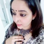 Chandra Lakshman Instagram - #moongirl #sareelove #kalamkari #favouritecolour #blacknails