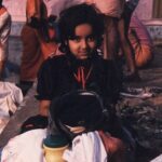 Chandra Lakshman Instagram - ..and that was my #sabarimala visit as a lil' gal..:) Ye,I was happily eating something and posed when Appa took a pic..#poserthenposernow #moongirl #throwback #swamisharanam #childhoodmemories