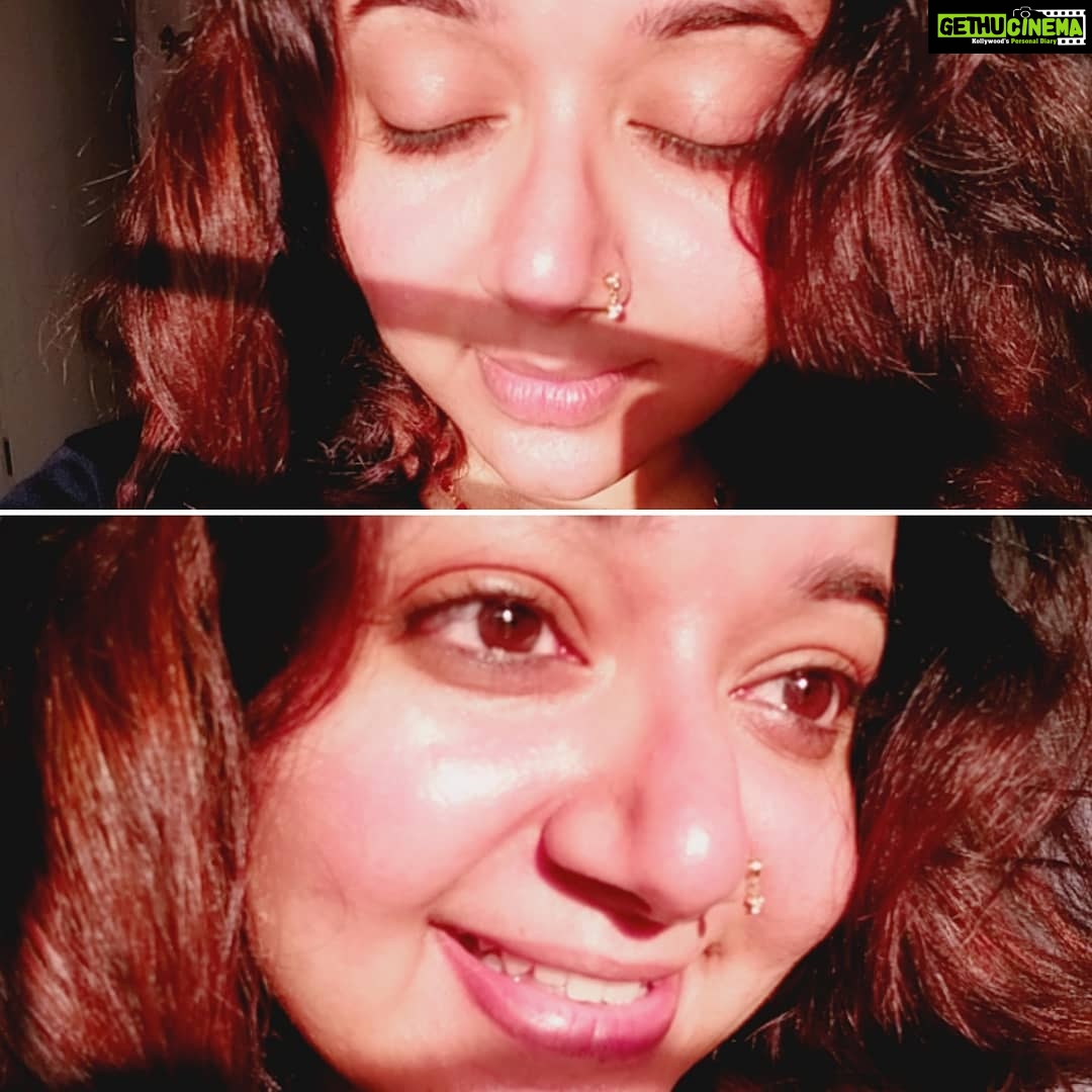 Chandra Lakshman Instagram - Basking in the morning light 😍 #moongirl #abrandnewday #positivevibes#lifeisbeautiful #nofiltersneeded #nomakeup #workoutblush
