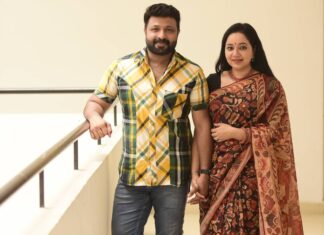 Chandra Lakshman Instagram - Hand in hand for the rest of our life💖 @tosh.christy PC:@ajmal_photography_ @achu.sp.20 #moongirl #myman #couple #blessed #chandratosh #swanthamsujata #photooftheday #instadaily #actor Kochi, India
