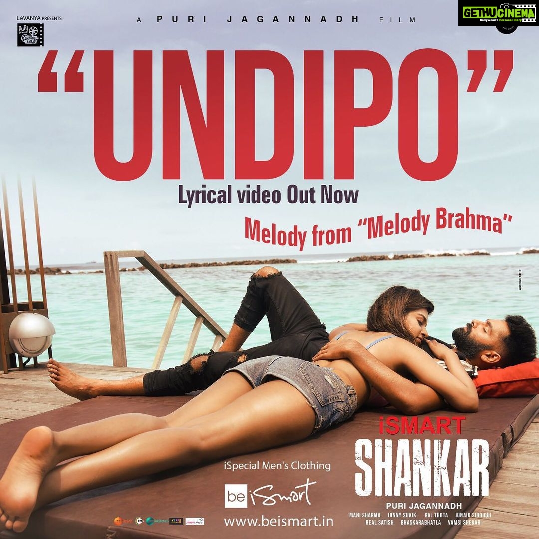 Charmy Kaur Instagram - Beautiful Melody with Magic of lyrics #Undipo Lyrical from #Ismartshankar shot in Maldives with SUPER HOT @ram_pothineni and SEXY @nidhhiagerwal 🤤 LINK IN BIO #ManiSharma @purijagannadh @nabhanatesh @PuriConnects @poetbb @anee_choreographer @zeemusiccompany #PCfilm