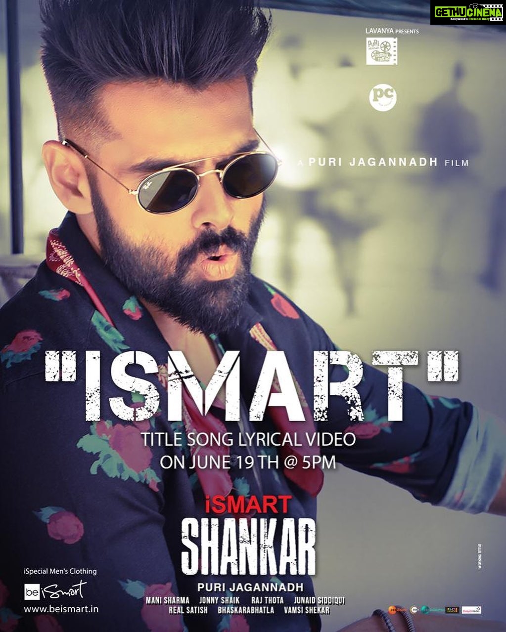 Charmy Kaur Instagram - Yes yes yesssssss #ismart title song lyrical coming on June 19th 5 pm 🤗 #iSmartShankarOnJuly12th @ram_pothineni @purijagannadh @PuriConnects @nabhanatesh @nidhhiagerwal @poetbb #manisharma #pcfilm