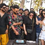 Charmy Kaur Instagram - I had told ya It will be feast from the beast 😈 #HBDRaPo Celebrating @ram_pothineni ‘s Bday n success of #ismartshankarteaser on sets of #ismartshankar song shoot 🤗😈💪🏻 @purijagannadh @puriconnects @iamvishureddy @nabhanatesh #PCfilm