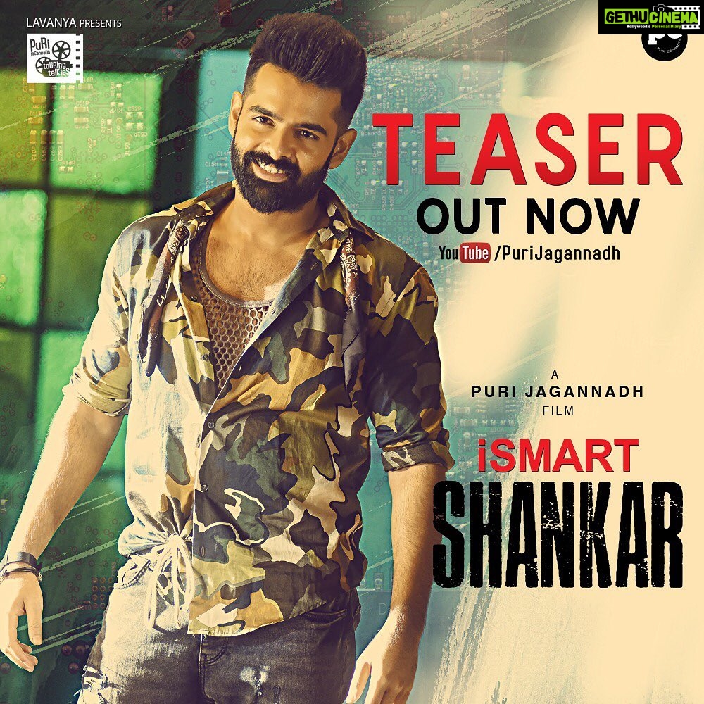 Charmy Kaur Instagram - Here it is .. new beast in town 😈 #ismartshankarteaser 💪🏻 http://bit.ly/#IsmartShankarTeaser link in bio Hope u all enjoy it 🤟🏻#HBDRaPo @ram_pothineni @purijagannadh @charmmekaur @puriconnects @nabhanatesh @nidhhiagerwal #PCfilm #ismartshankar 