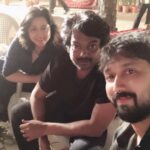 Charmy Kaur Instagram - With our dearest #venkymama DIR bobby on sets of #ismartshankar #dimaakkharab song sets .. we surely have a lot of gossips to discuss tonight 😉 @purijagannadh @puriconnects #PCfilm Hyderabad